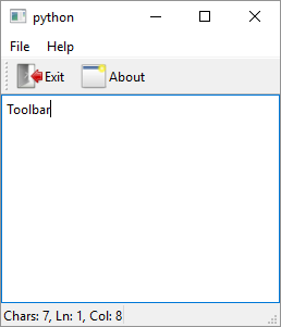 QMainWindow toolbar